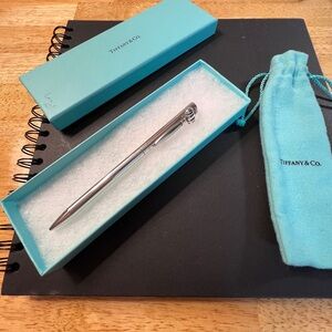 Tiffany & Co. Sterling Silver Ballpoint Pen with Iconic Blue Box